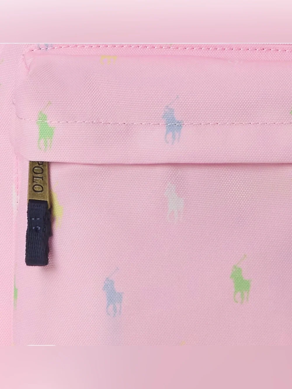 Ralph Lauren Kids Pink Polo Pony Backpack COLOR: Carmel Pink